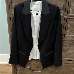Black Blazer with Satin Lapels